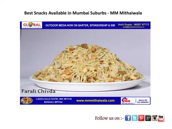 Best Snacks Available in Mumbai Suburbs - MM Mithaiwala