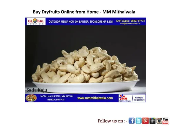 Buy Dryfruits Online from Home - MM Mithaiwala