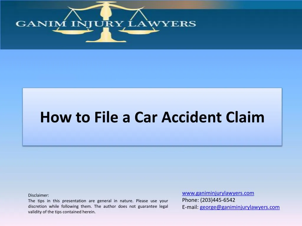 how to file a car accident claim