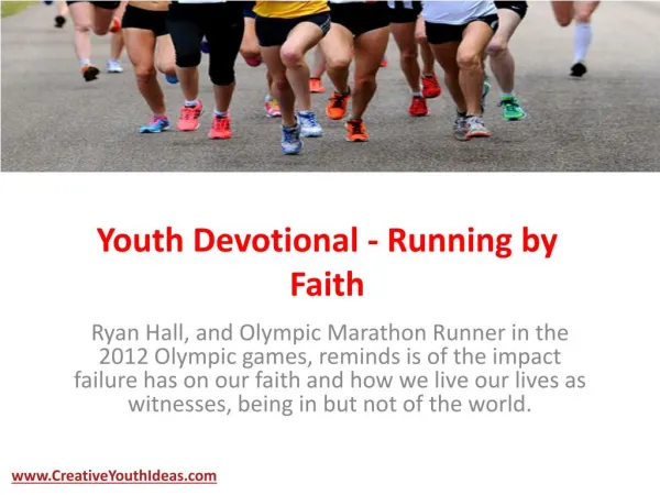 Youth Devotional - Running by Faith