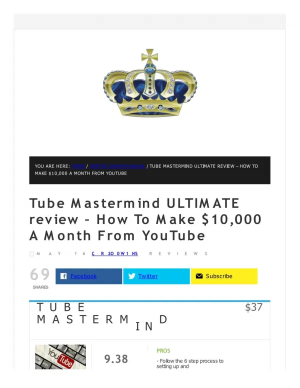 Tube Mastermind detail review and special bonuses included