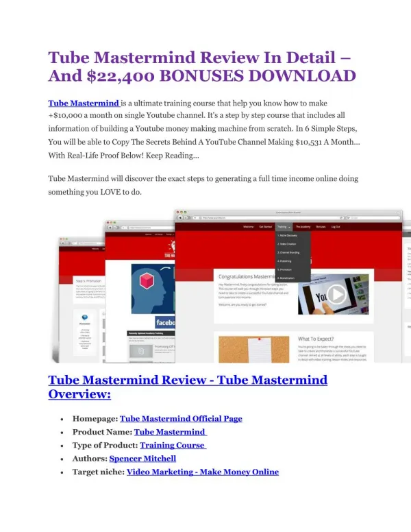 Tube Mastermind full features review and giant bonuses bundl