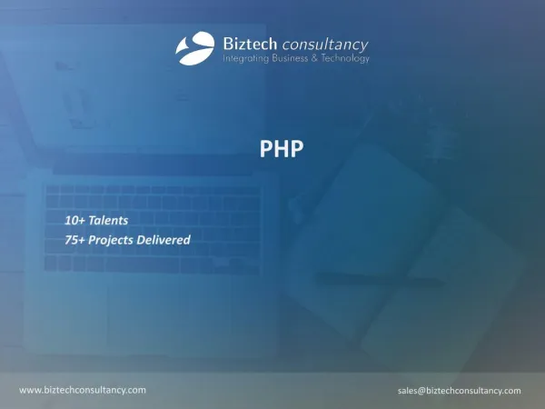 PHP Brochure - Biztech Consultancy