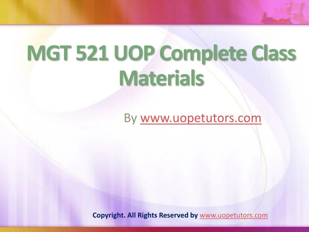 mgt 521 uop complete class materials