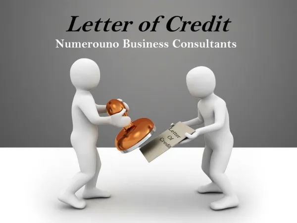 Letter of Credit by Numerouno Consultants
