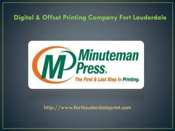 Digital & Offset Printing Company Fort Lauderdale
