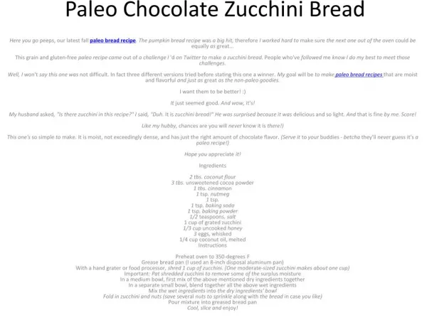 How To Make Paleo Bread Recipe