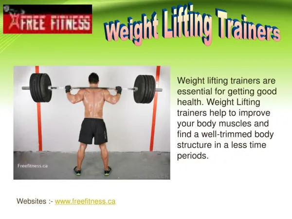 Improve Your Muscle With Weight Lifting Trainers