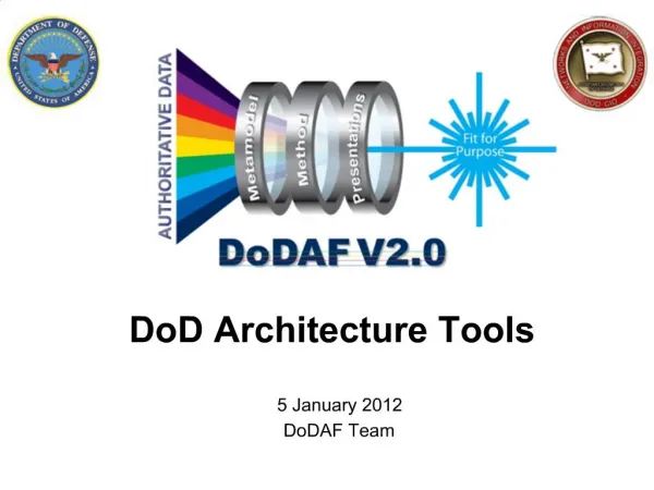 DoD Architecture Tools