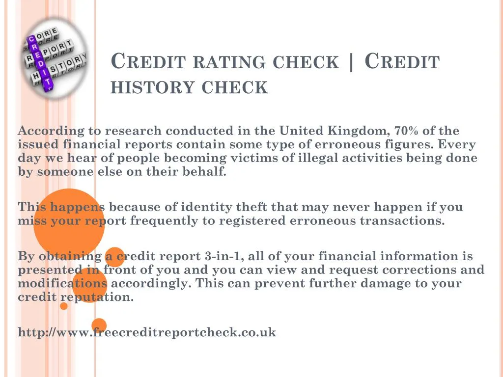 credit rating check credit history check