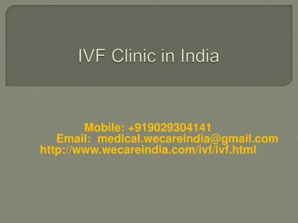 IVF Clinic in India