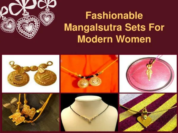 Fashionable Mangalsutra Sets For Modern Women