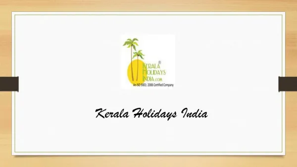 Kerala holidays India