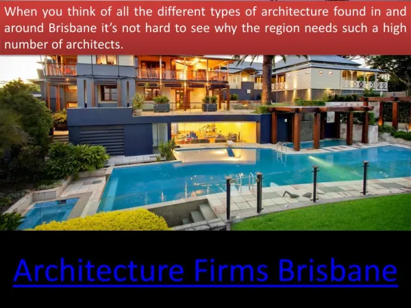 Architecture Firms Brisbane