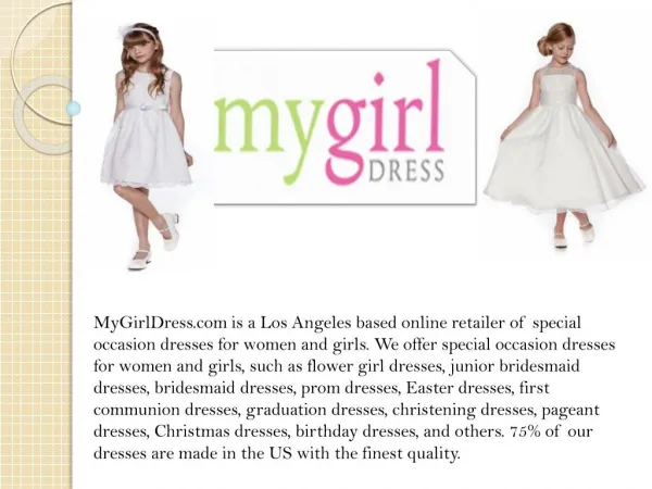MyGirlDress - Flower Girl Dresses