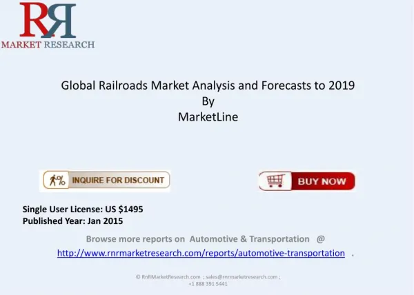 In-Depth Analysis of Railroads Market to 2019