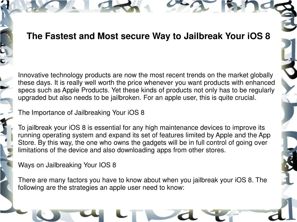 the fastest and most secure way to jailbreak your ios 8
