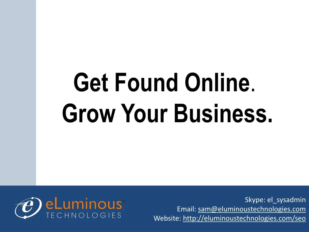 get found online grow your business