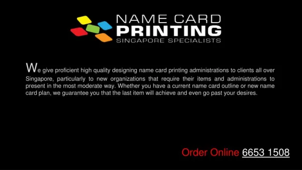 Professional name card printing services