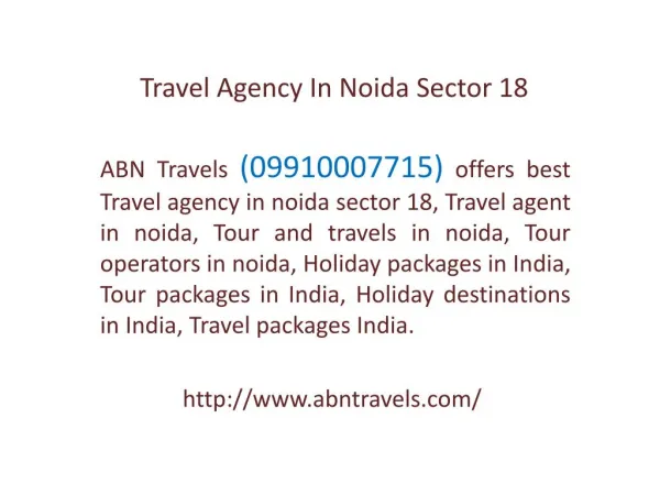 travel agent in greater noida