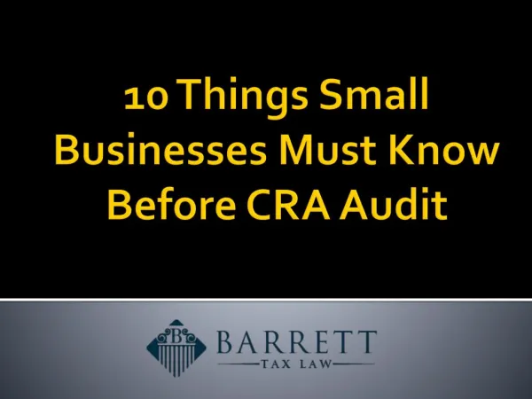 10 Things Small Businesses Must Know Before CRA Audit