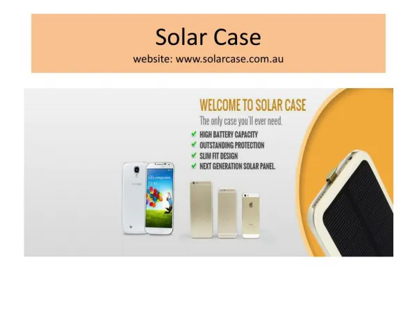 Solar battery case for Mobile at australia