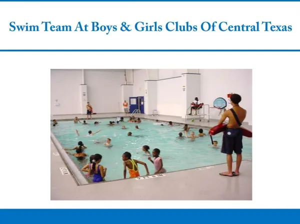 Swim Team At Boys & Girls Clubs Of Central Texas