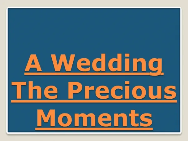 A Wedding The Precious Moments
