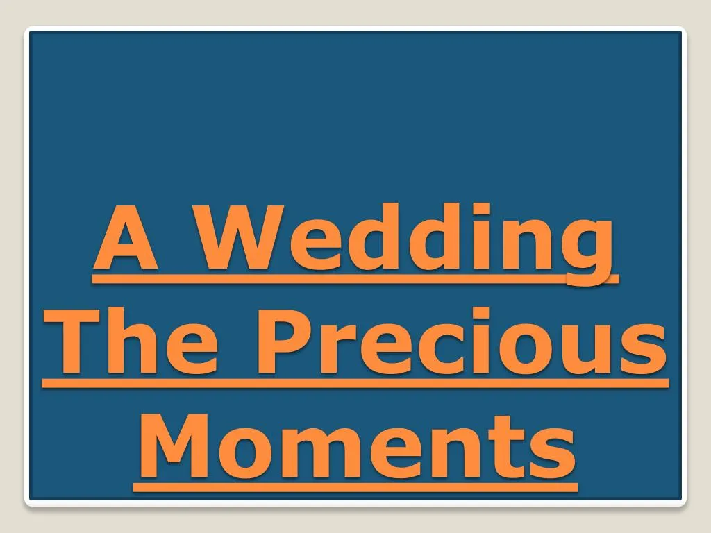 a wedding the precious moments