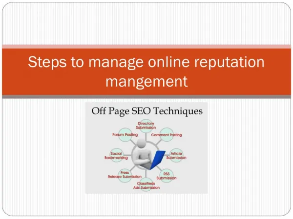 Steps to manage online reputation mangement by vishnu bhagat