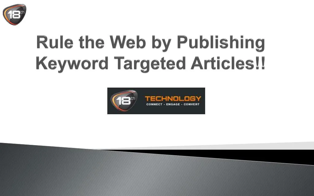 rule the web by publishing keyword targeted articles