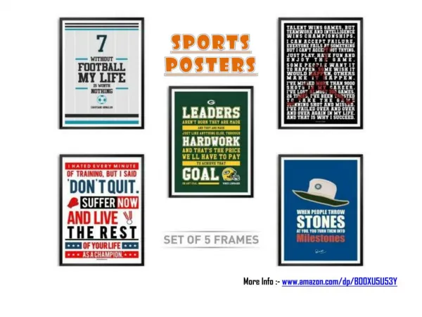Five Sports Posters Set