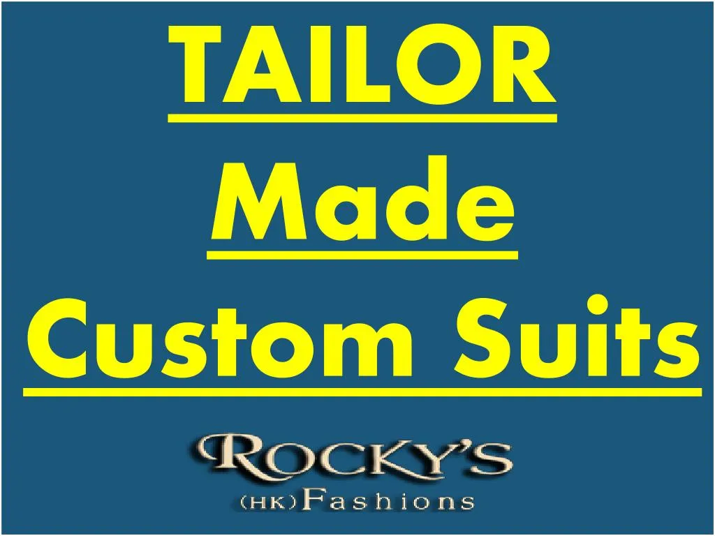 tailor made custom suits