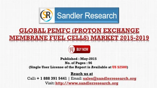 Global Market for PEMFC (Proton Exchange Membrane Fuel Cells