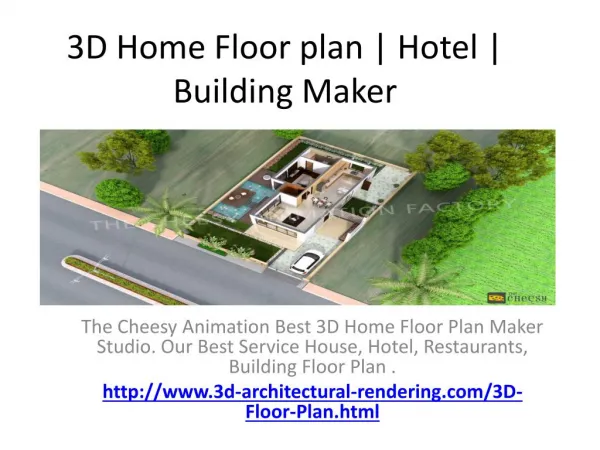 3D Home Floor plan | Hotel | Building Maker