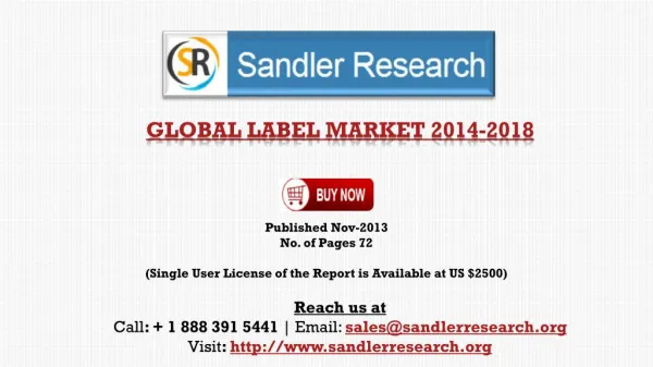 Global Label Market Scenario & Growth Prospects 2018