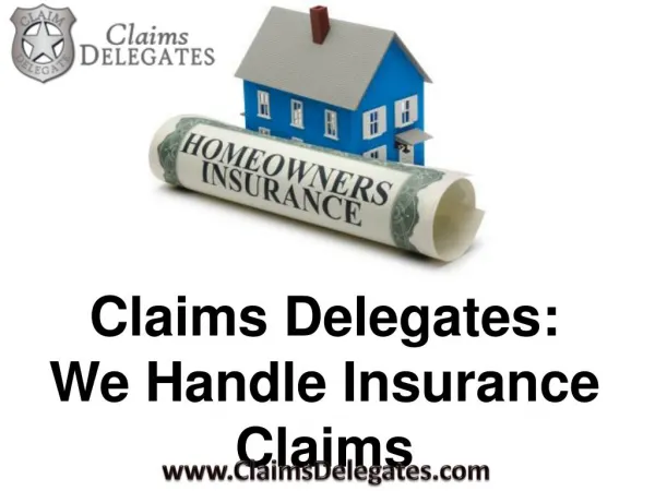 Claims Delegates: We Handle Insurance Claims