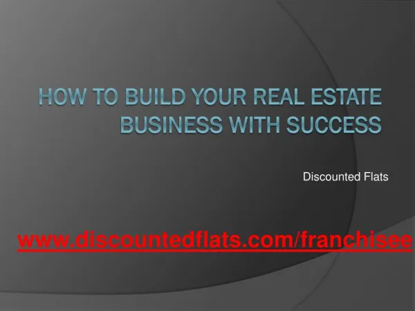 Pune Business offers in Real Estate Franchise Opportunity,Ta