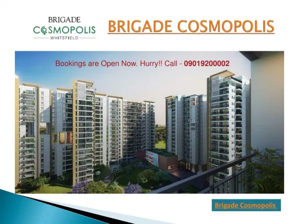 Brigade Cosmopolis – Buy Luxury Flats in Whitefield Bangalor