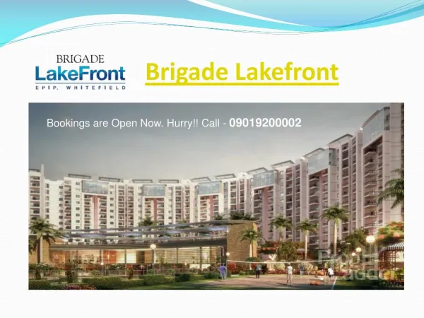 Brigade Lakefront – Buy Luxury Flats in Whitefield Bangalore