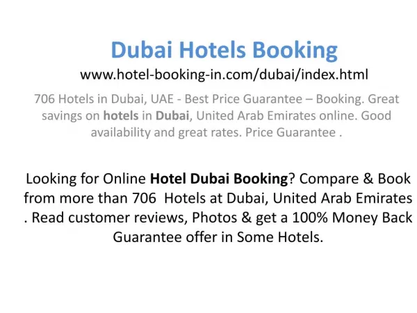 Dubai Hotels : Dubai Hotels, Book Cheap & Discount Hotels