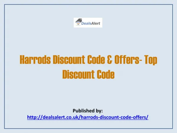 Harrods Discount Code & Offers- Top Discount Code