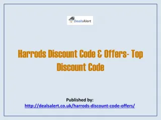 Harrods Discount Code & Offers- Top Discount Code - slide 1