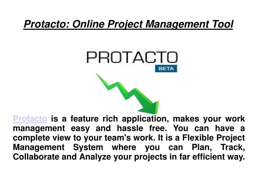 protacto online project management tool