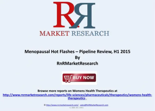 Menopausal Hot Flashes - Pipeline Review, H1 2015
