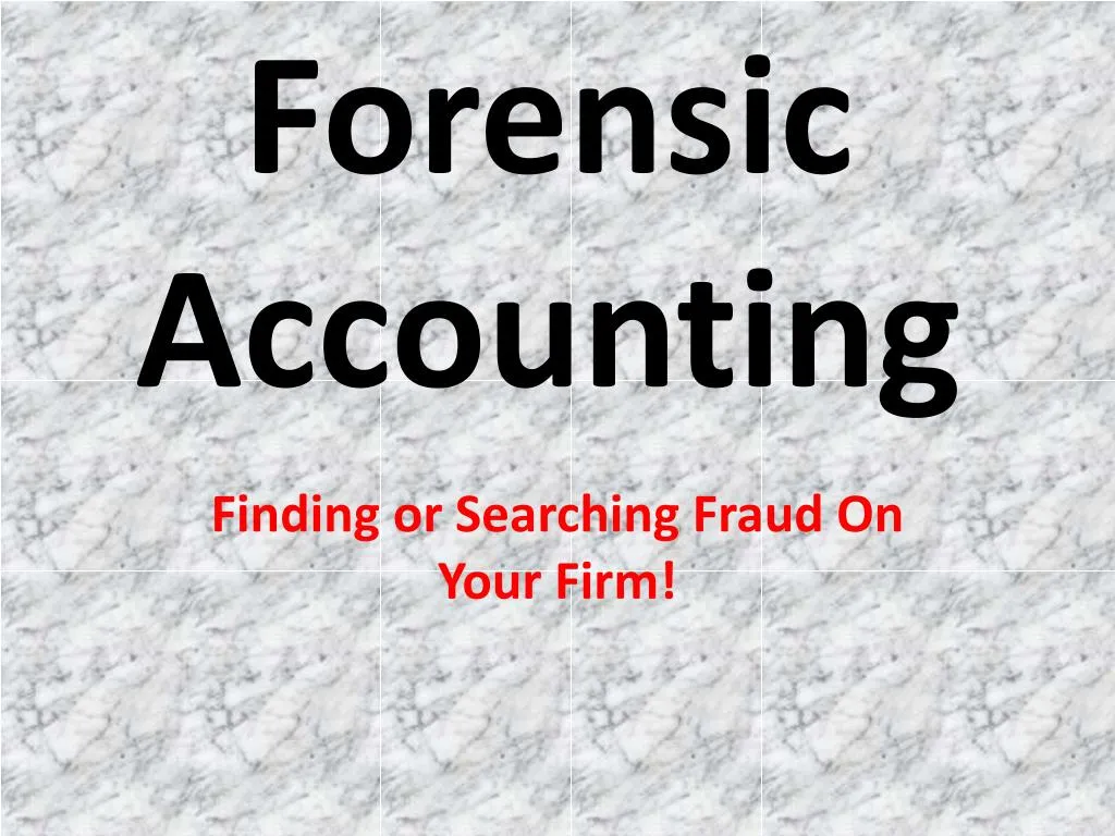 forensic accounting