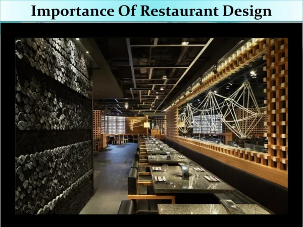 Importance Of Restaurant Design