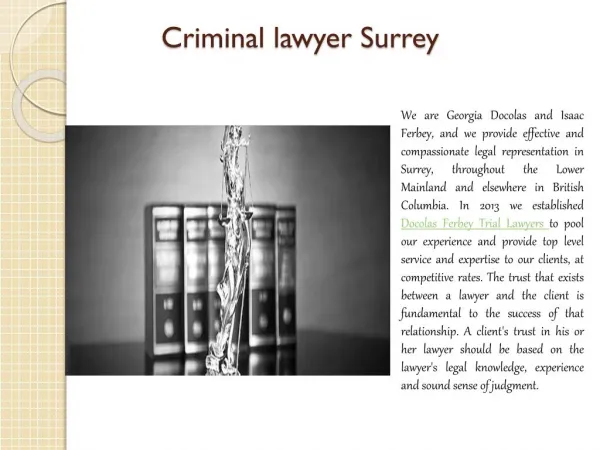 Criminal lawyer Surrey