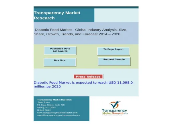 Diabetic Food Market is expected to reach USD 11,098.0 mill