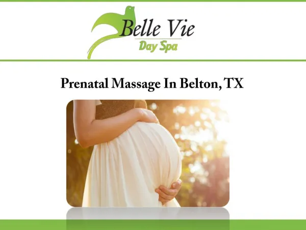 Prenatal Massage In Belton, TX